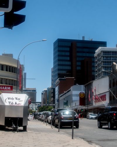 A photo of Independence Avenue in Windhoek, Namibia.